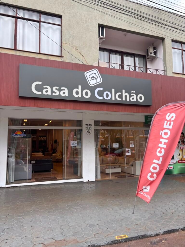 Fachada da Casa do Colchão em Cascavel